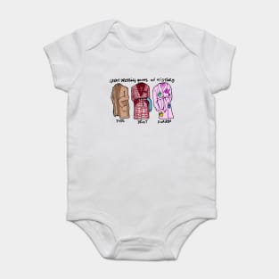 Dressing Down at the end of the world Baby Bodysuit